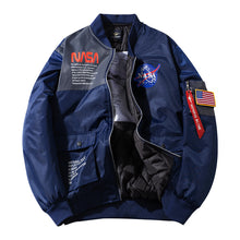 Load image into Gallery viewer, 2019 Winter New Style MEN'S Cotton Clothes NASA Joint Pilots Stand Collar Jacket Large Size Couples Workwear